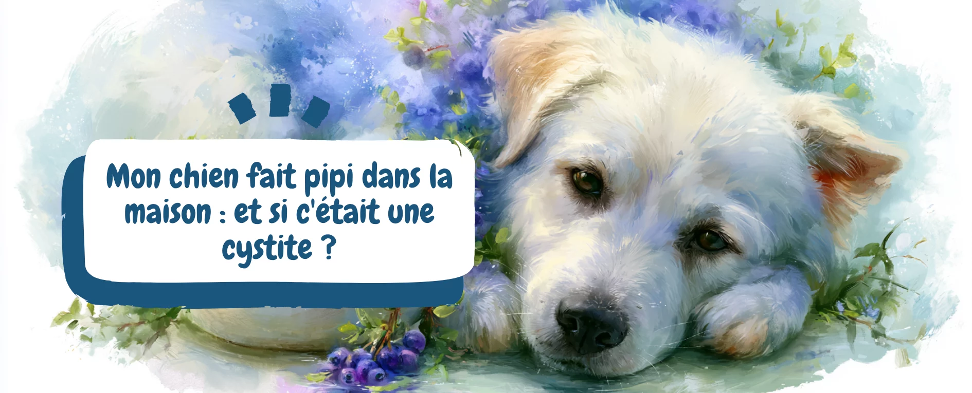 Mon chien fait pipi dans la maison et si c'était une cystite - article blog