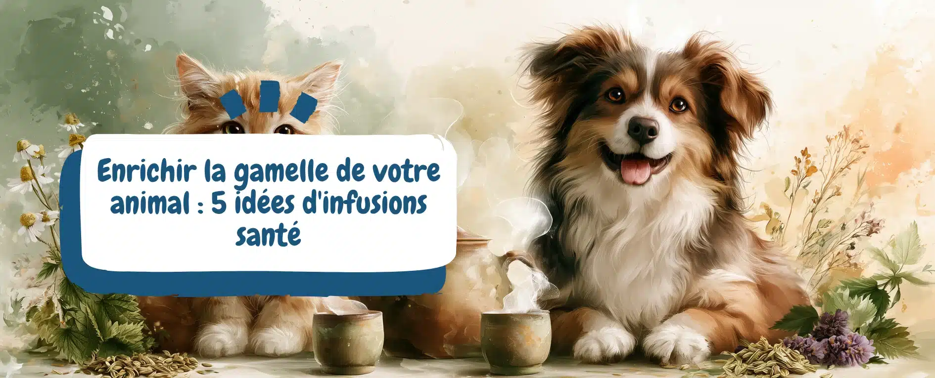 Enrichir la gamelle de votre animal 5 idées d'infusions santé - bannière article