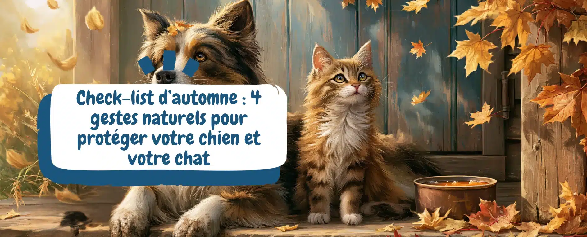 Check-list d’automne 4 gestes naturels pour protéger votre chien et votre chat - bannière article